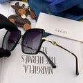 OVERSIZED SQUARE FRAME SUNGLASSES G1307 IN ACETATE AND METAL