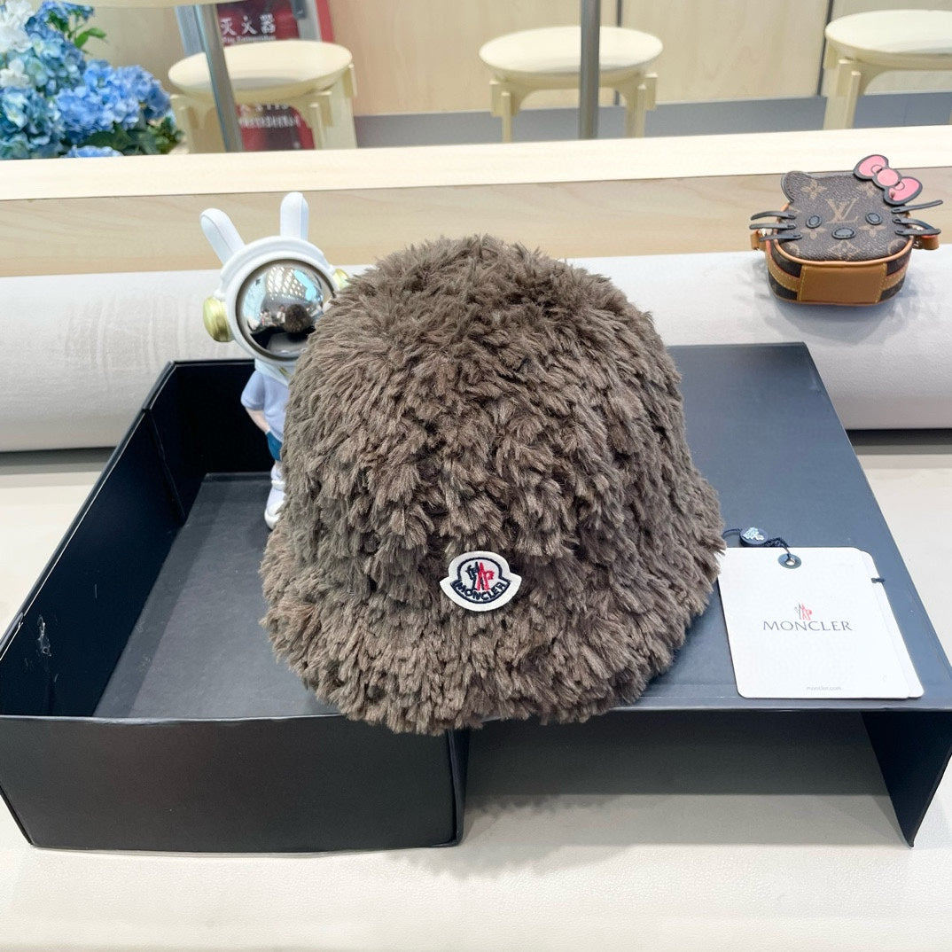 BUCKET HAT IN MOCHA BROWN FLEECE 435039
