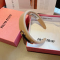 GOLD HORSEBIT HEADBAND IN WOOD BROWN CALFSKIN 329350